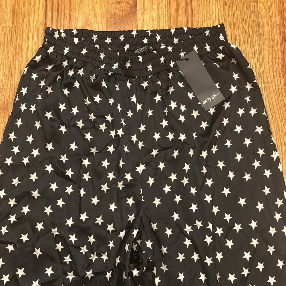 Nasty Gal Star-T The Party Satin Trousers Pajama Set - Picture 9 of 10